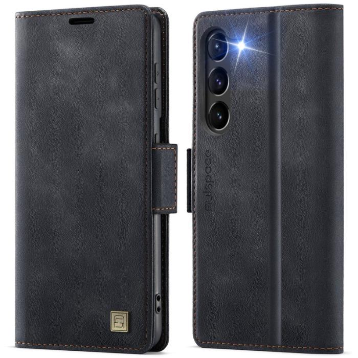 AUTSPACE - AUTSPACE Fodral för Samsung Galaxy S23 - Äkta läder - Svart