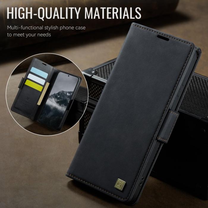 AUTSPACE - AUTSPACE Fodral för Samsung Galaxy S23 - Äkta läder - Svart