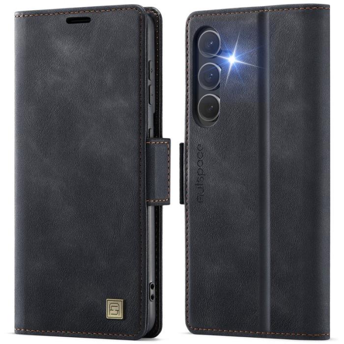 AUTSPACE - AUTSPACE Fodral för Samsung Galaxy S23 FE - Äkta läder - Svart