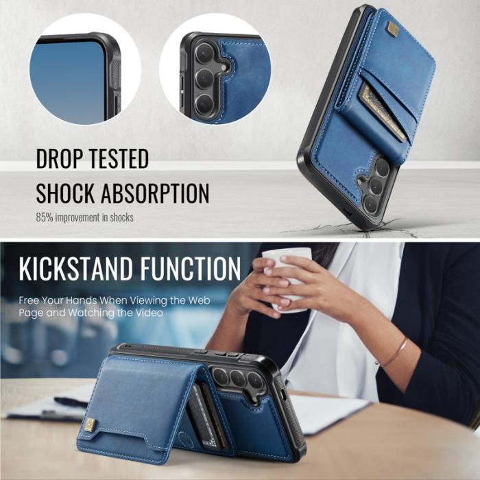 AUTSPACE - AUTSPACE Fodral för Samsung Galaxy S24/S25 Äkta läder - Blå