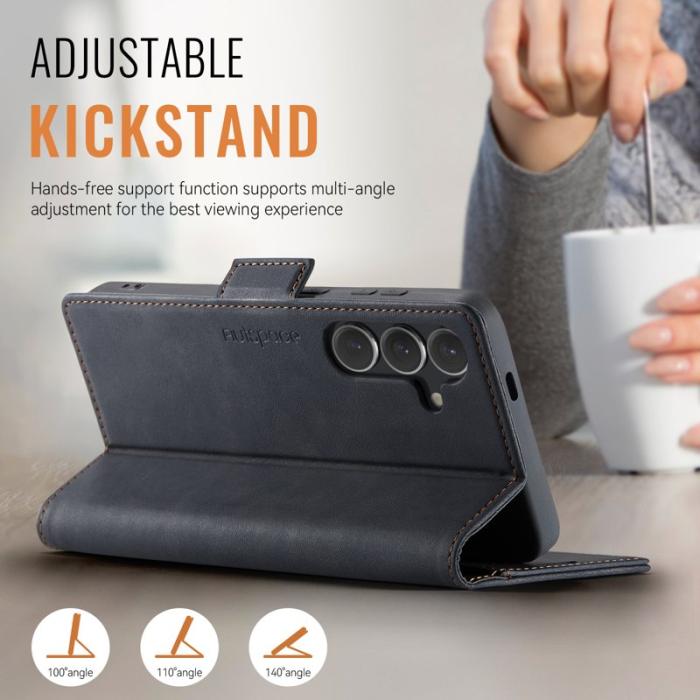 AUTSPACE - AUTSPACE Fodral för Samsung Galaxy S25+ - Äkta läder - Svart