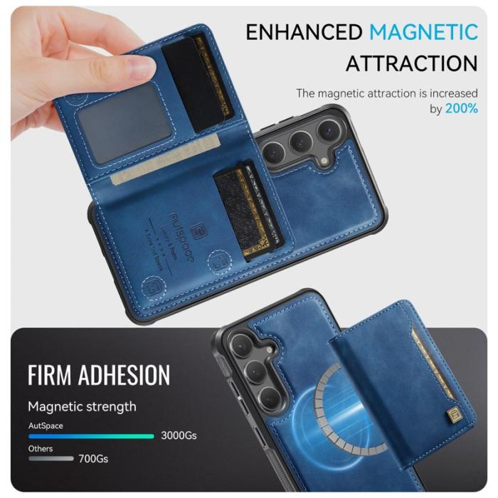 AUTSPACE - AUTSPACE Fodral för Samsung Galaxy S25+/S24+ Äkta läder - Blå