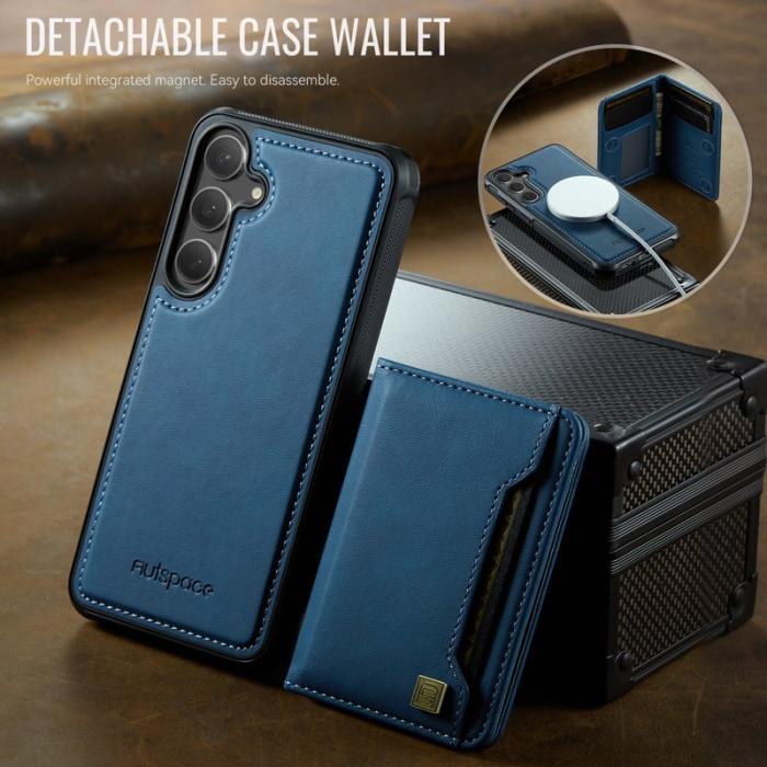 AUTSPACE - AUTSPACE Fodral för Samsung Galaxy S25+/S24+ Äkta läder - Blå