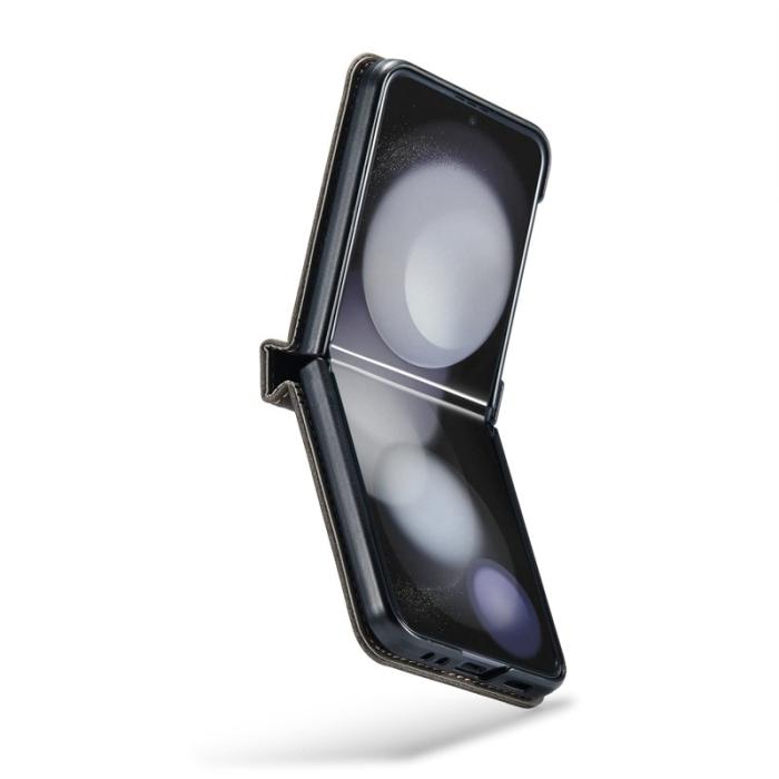 AUTSPACE - AUTSPACE Fodral för Samsung Galaxy Z Flip5 5G Äkta läder - Kaffe