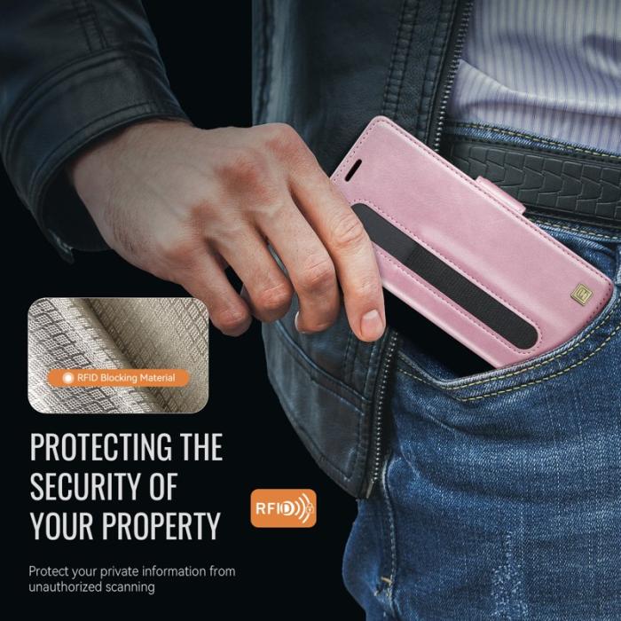 AUTSPACE - AUTSPACE Fodral för Samsung Galaxy Z Fold6 5G Äkta läder - Pink