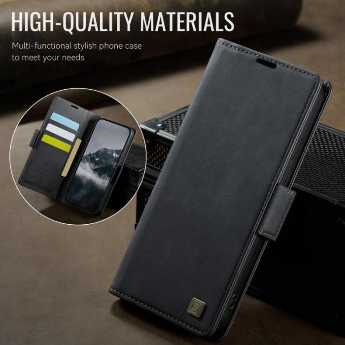 AUTSPACE - AUTSPACE Fodral iPhone 12 Pro 6.1 tum - Äkta läder - Svart