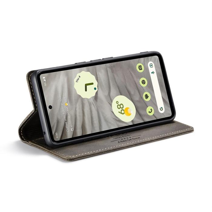 AUTSPACE - AUTSPACE Google Pixel 7a Wallet Fodral Äkta läder - Kaffe