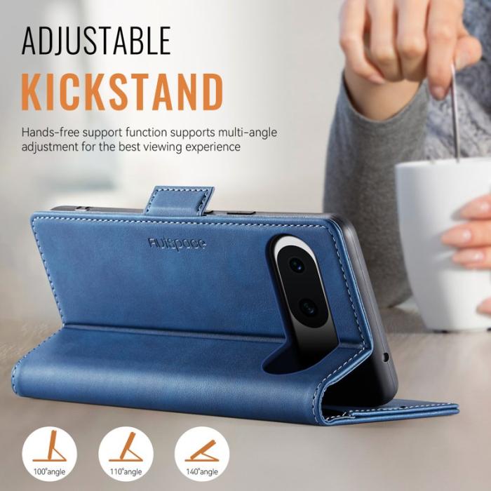 AUTSPACE - AUTSPACE Google Pixel 8 Fodral Retro Läder - Blå