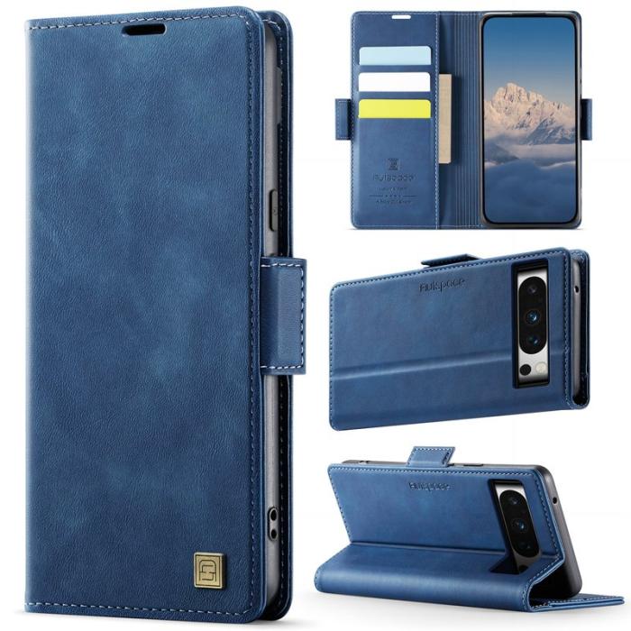 AUTSPACE - AUTSPACE Google Pixel 8 Pro Fodral Äkta läder - Blå