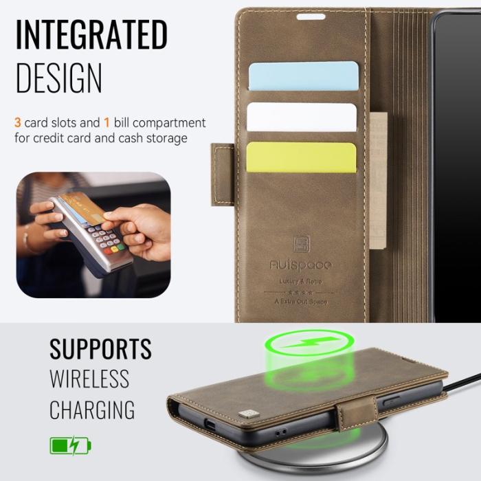 AUTSPACE - AUTSPACE Google Pixel 8 Pro Fodral Äkta läder - Brun