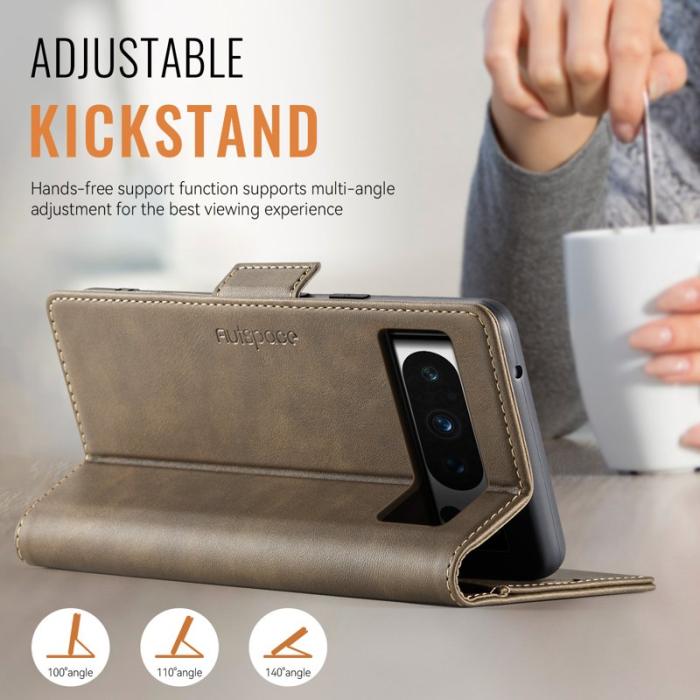 AUTSPACE - AUTSPACE Google Pixel 8 Pro Fodral Äkta läder - Brun