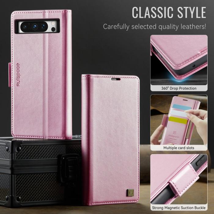 AUTSPACE - AUTSPACE Google Pixel 8 Pro Fodral Äkta läder - Pink