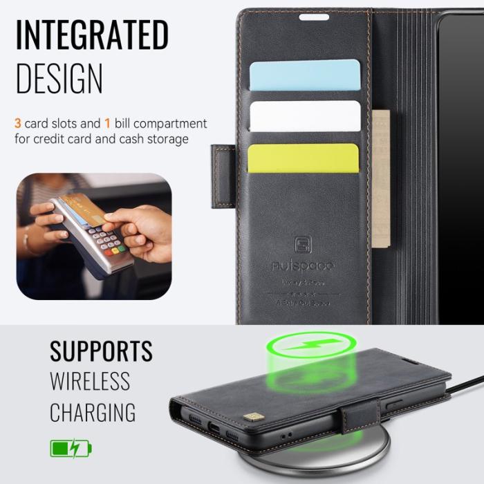 AUTSPACE - AUTSPACE Google Pixel 8 Pro Fodral Äkta läder - Svart