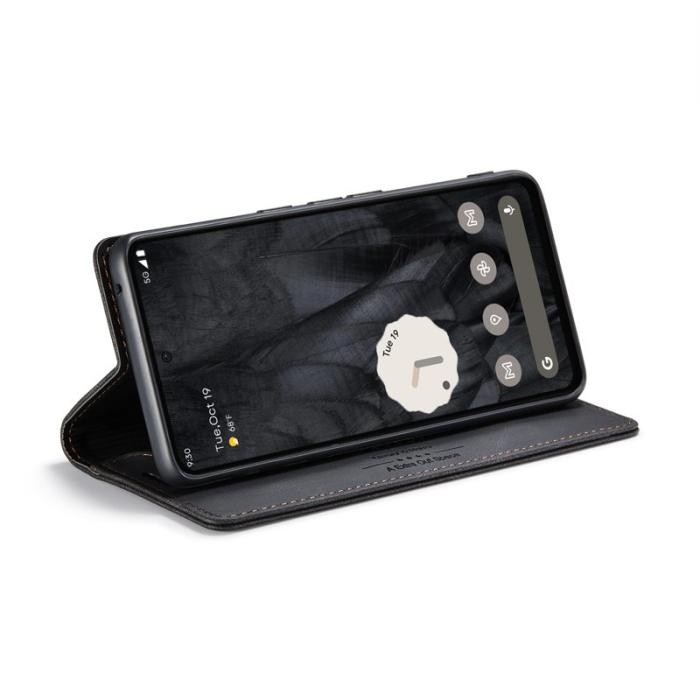 AUTSPACE - AUTSPACE Google Pixel 8 Pro Wallet Fodral Äkta läder - Svart