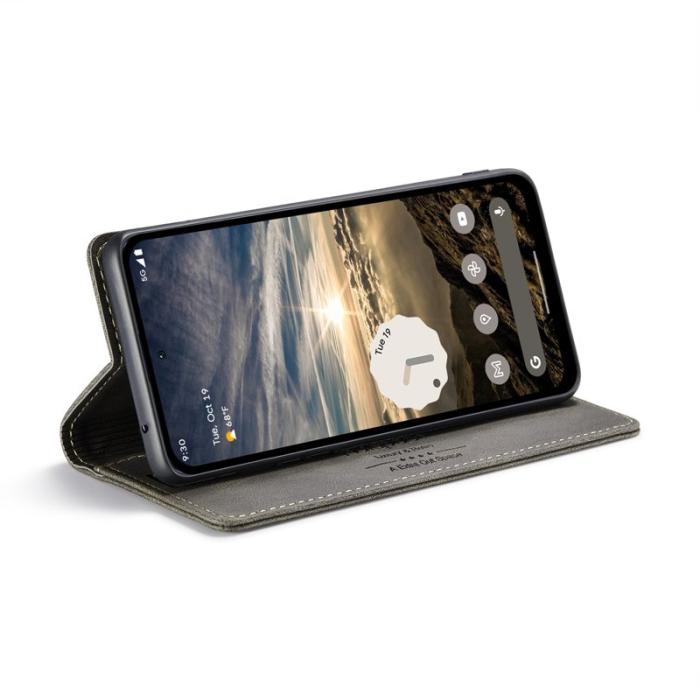 AUTSPACE - AUTSPACE Google Pixel 8a Wallet Fodral Äkta läder - Kaffe
