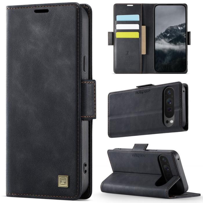 AUTSPACE - AUTSPACE Google Pixel 9 Pro Fodral Äkta läder - Svart