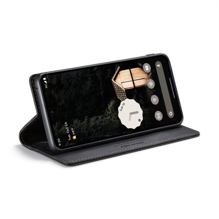 AUTSPACE - AUTSPACE Google Pixel 9 Pro Wallet Fodral Äkta läder - Svart