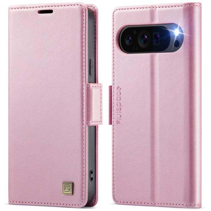 AUTSPACE - AUTSPACE Google Pixel 9 Pro XL Fodral Äkta läder - Rosa