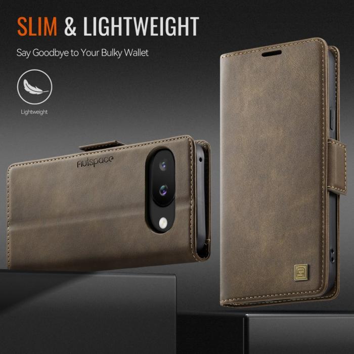 AUTSPACE - AUTSPACE Google Pixel 9a Fodral Retro Läder - Brun