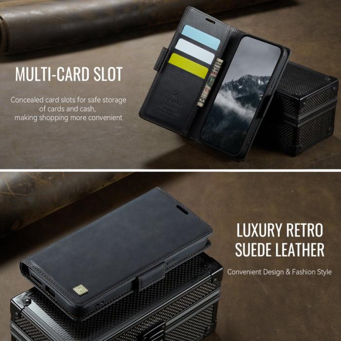 AUTSPACE - AUTSPACE Google Pixel 9a Fodral Retro Läder - Svart