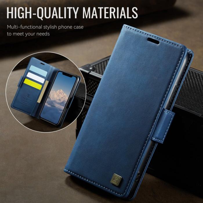 AUTSPACE - AUTSPACE iPhone 11 Fodral Retro Läder - RFID Blockering - Blå