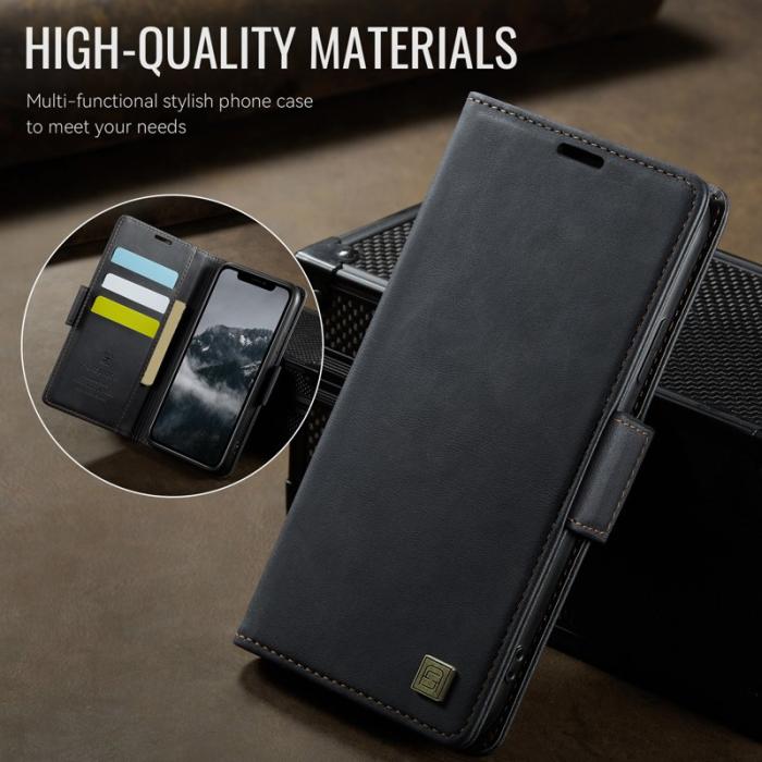 AUTSPACE - AUTSPACE iPhone 11 Fodral Retro Läder - Svart - RFID Blocking