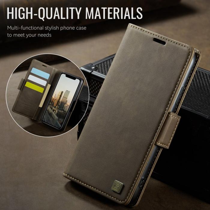 AUTSPACE - AUTSPACE iPhone 11 Pro Fodral Retro Läder - Brun - RFID Blocking