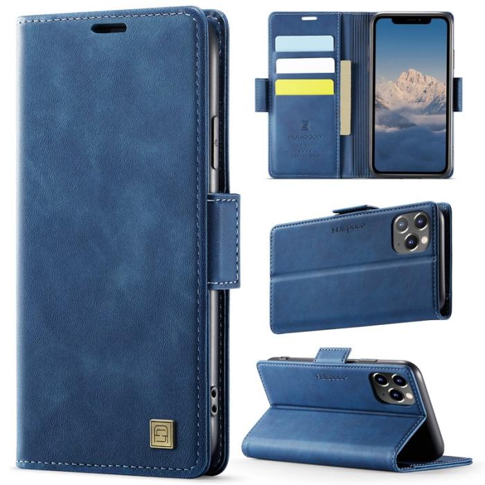 AUTSPACE - AUTSPACE iPhone 11 Pro Max Fodral Äkta läder - Blå