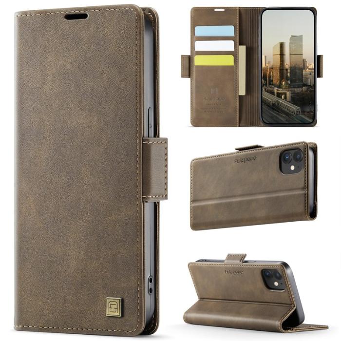 AUTSPACE - AUTSPACE iPhone 12 Pro Fodral Äkta läder - Brun