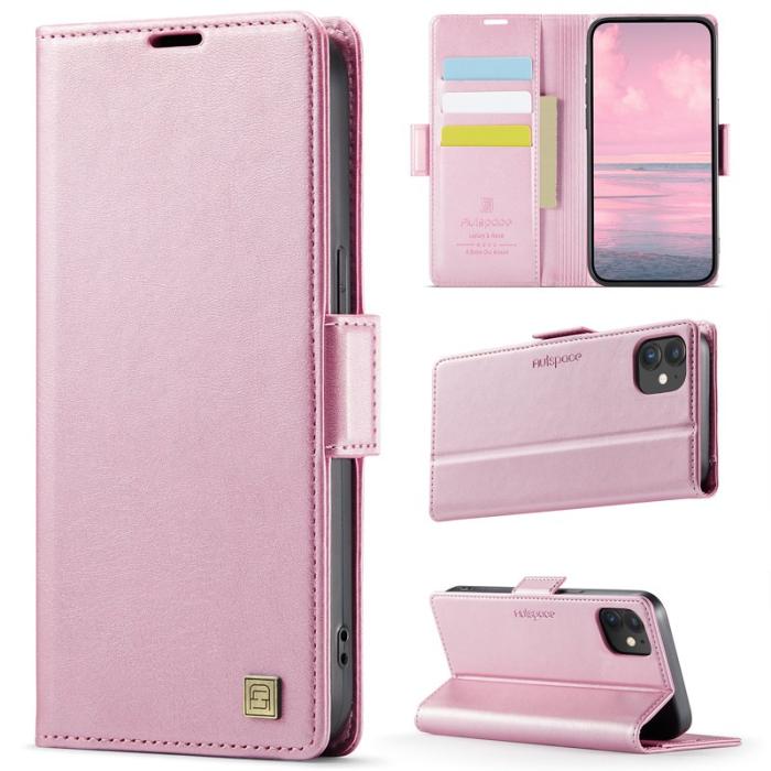 AUTSPACE - AUTSPACE iPhone 12 Pro Fodral Äkta läder - Pink