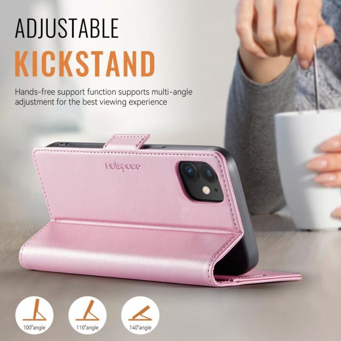 AUTSPACE - AUTSPACE iPhone 12 Pro Fodral Äkta läder - Pink