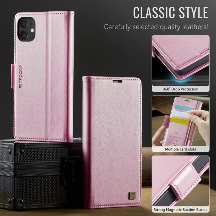 AUTSPACE - AUTSPACE iPhone 12 Pro Fodral Äkta läder - Pink