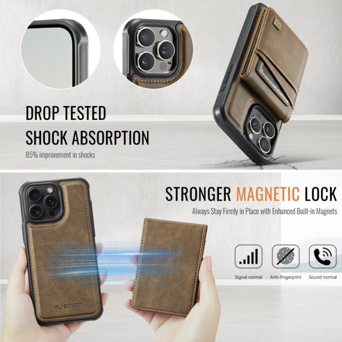 AUTSPACE - AUTSPACE iPhone 12 Pro Max Fodral Äkta läder - Kaffe