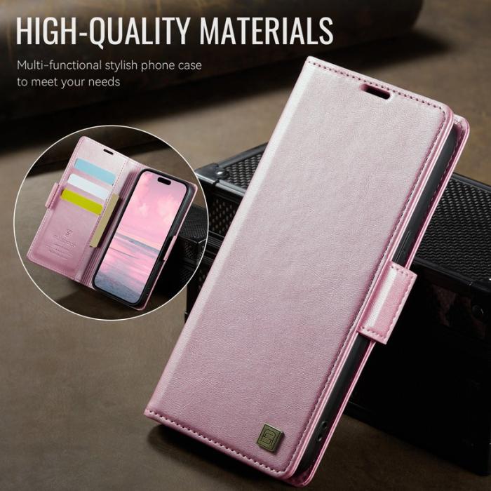 AUTSPACE - AUTSPACE iPhone 12 Pro Max Fodral Äkta läder - Rosa