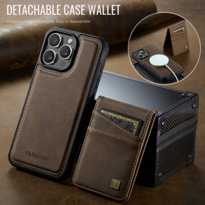 AUTSPACE - AUTSPACE iPhone 13 Pro Fodral Äkta läder - Kaffe
