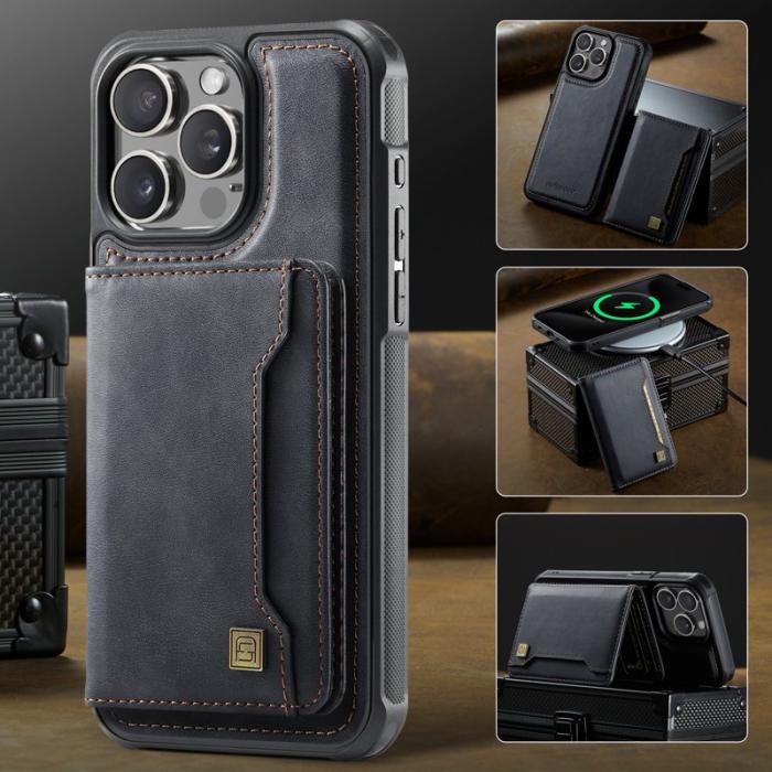 AUTSPACE - AUTSPACE iPhone 13 Pro Max Fodral Äkta läder - Svart