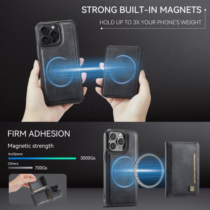 AUTSPACE - AUTSPACE iPhone 13 Pro Max Fodral Äkta läder - Svart