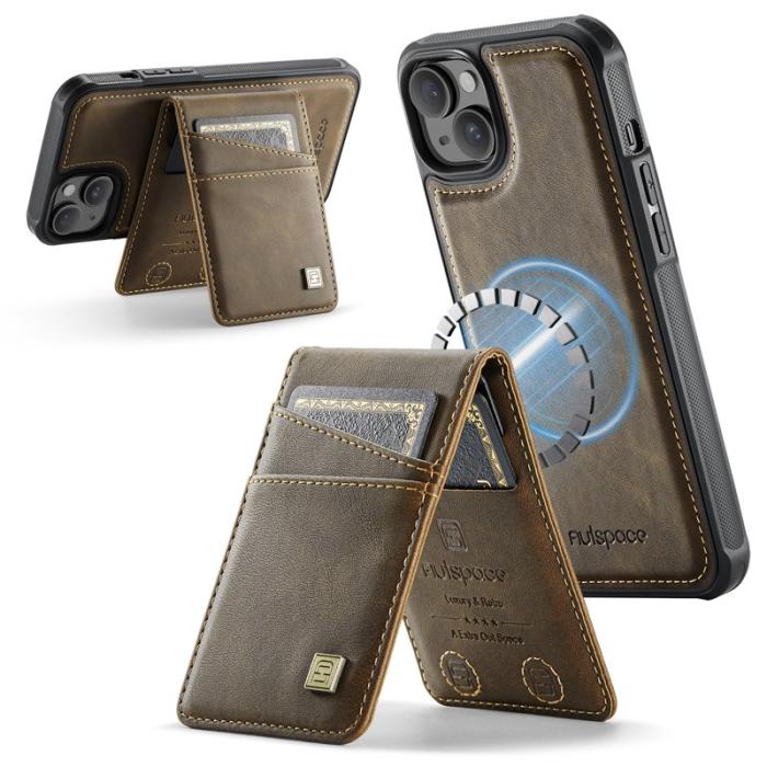 AUTSPACE - AUTSPACE iPhone 14 Fodral Äkta läder - Koffeebrunt