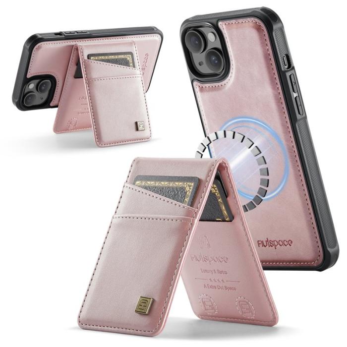 AUTSPACE - AUTSPACE iPhone 14 Fodral Äkta läder - Rose Gold