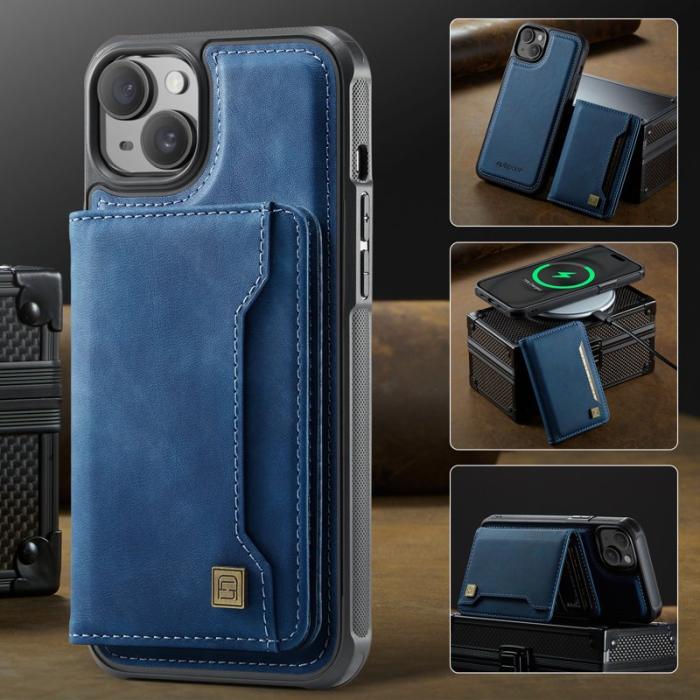 AUTSPACE - AUTSPACE iPhone 14 Plus Fodral Vintage Läder - Blå