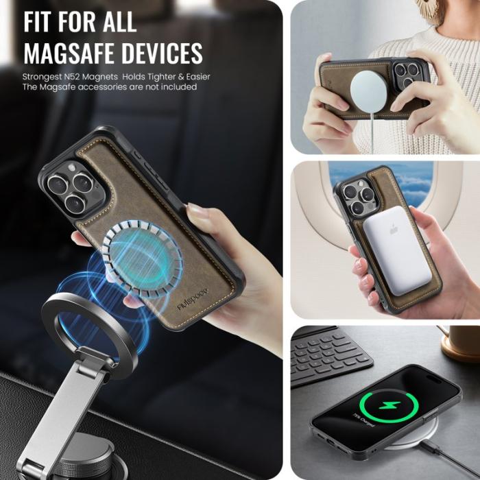 AUTSPACE - AUTSPACE iPhone 14 Pro Fodral Äkta läder - Kaffe