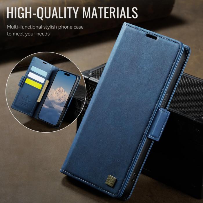 AUTSPACE - AUTSPACE iPhone 14 Pro Fodral Retro Läder - Blå