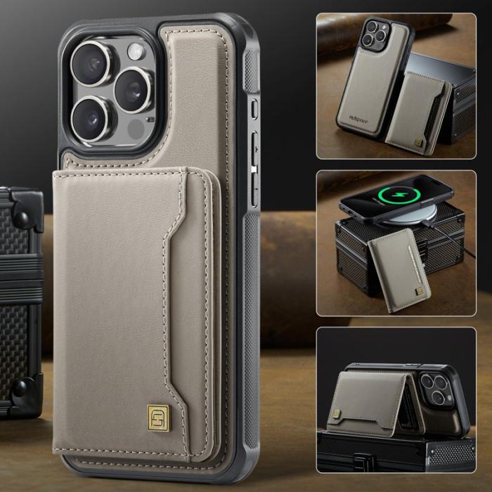 AUTSPACE - AUTSPACE iPhone 14 Pro Max Fodral Äkta läder - Grå