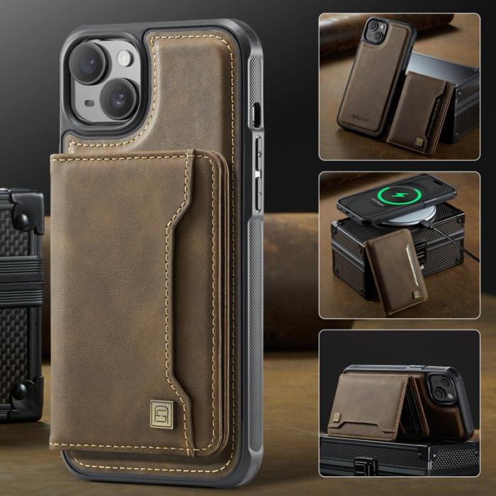 AUTSPACE - AUTSPACE iPhone 15 Plus Fodral Vintage Läder - Kaffe