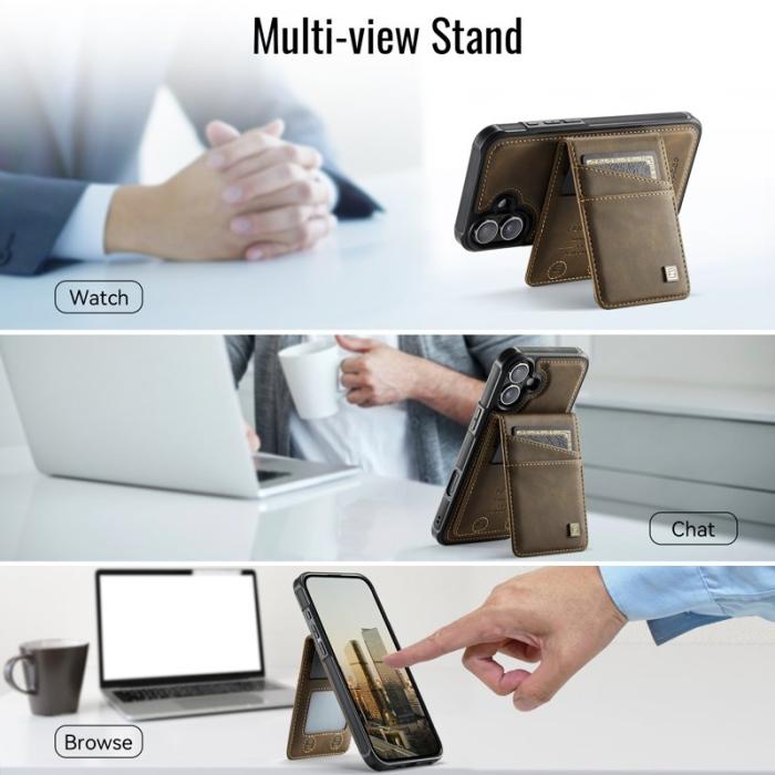 AUTSPACE - AUTSPACE iPhone 16 Fodral Äkta läder - Kaffe