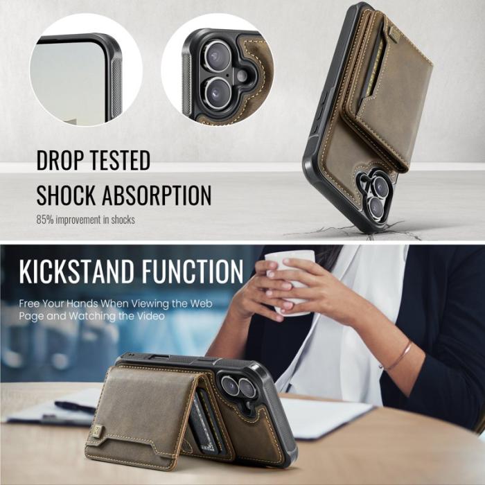 AUTSPACE - AUTSPACE iPhone 16 Fodral Vintage Läder - Kaffe