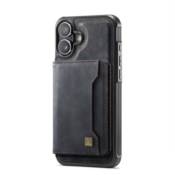 AUTSPACE - AUTSPACE iPhone 16 Fodral Vintage Läder - Magnetisk - Svart