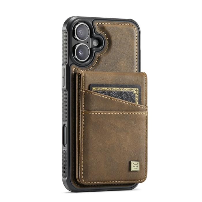 AUTSPACE - AUTSPACE iPhone 16 Plus Fodral Äkta läder - Kaffe