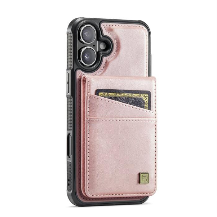 AUTSPACE - AUTSPACE iPhone 16 Plus Fodral Äkta läder - Rose Gold