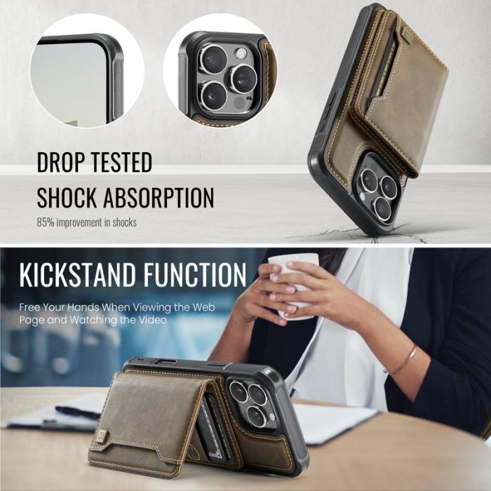 AUTSPACE - AUTSPACE iPhone 16 Pro Fodral Äkta läder - Kaffe